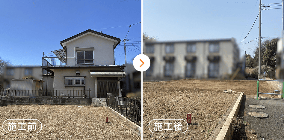 平屋建て木造工場 解体